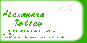 alexandra koltay business card